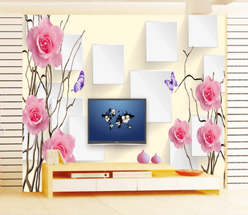 3D Blooming Butterfly 196 Wallpaper AJ Wallpaper 