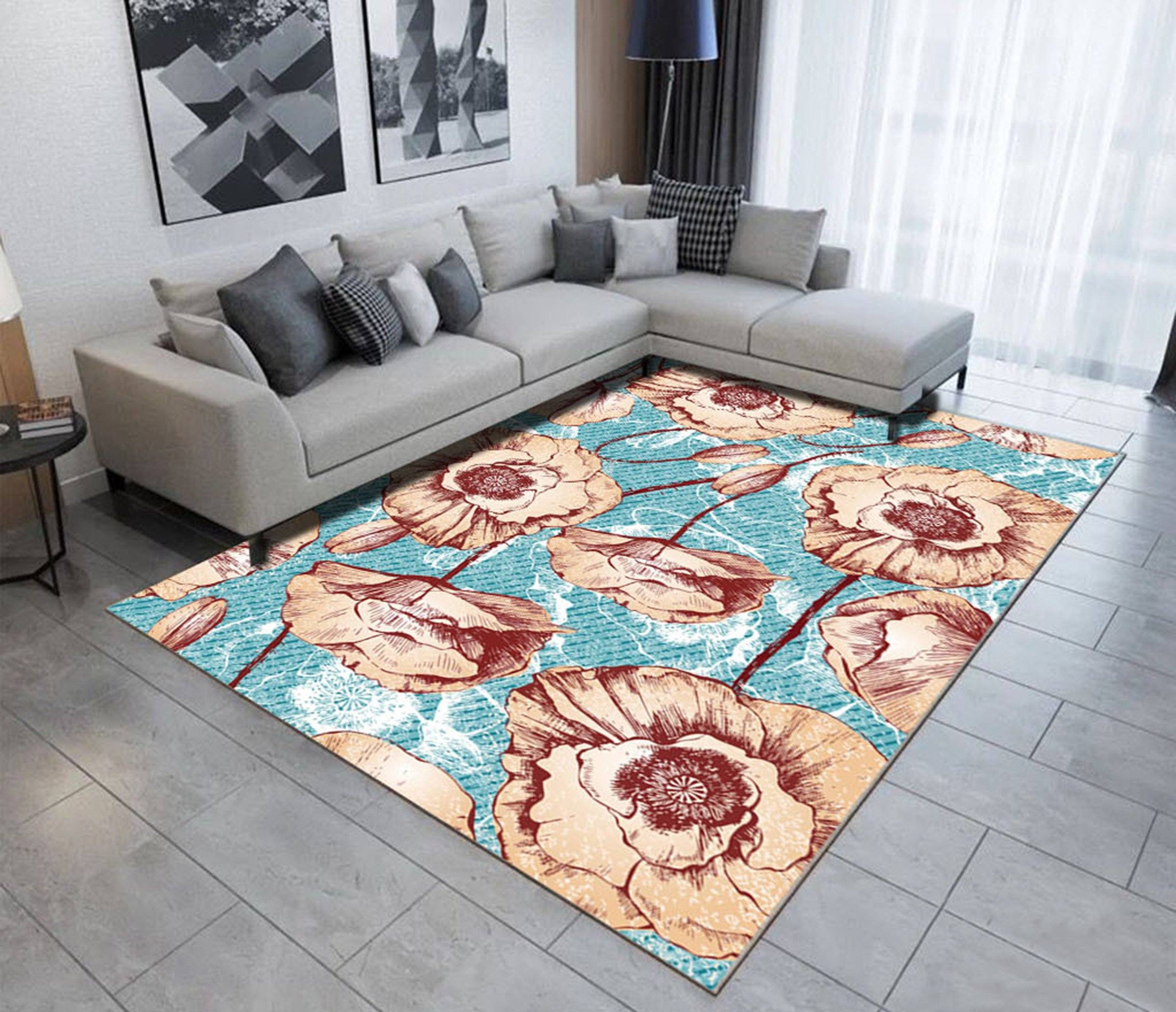 3D Bright Flowers WG510 Non Slip Rug Mat Mat AJ Creativity Home 