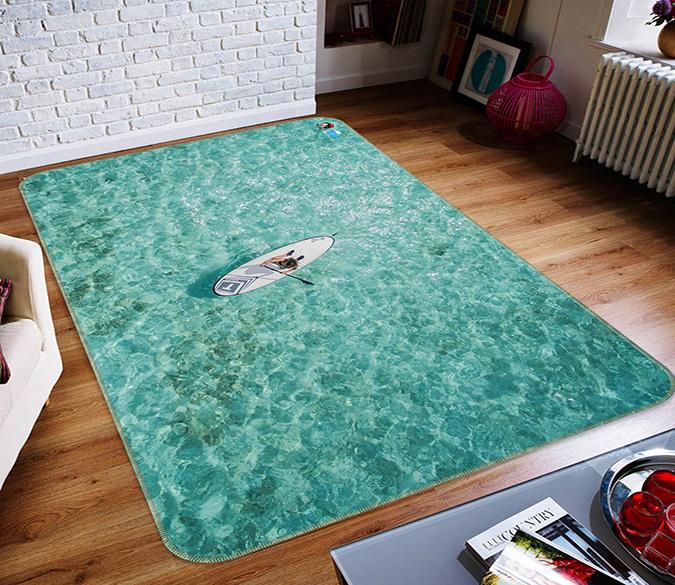 3D Sea Boat 220 Non Slip Rug Mat Mat AJ Creativity Home 