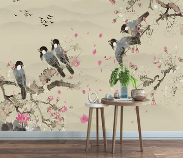 3D Bird Petals Flying 1260 Wallpaper AJ Wallpaper 2 