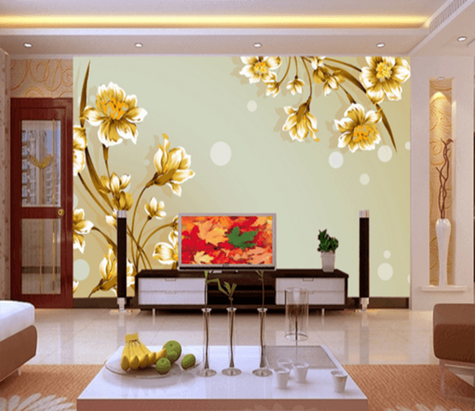 3D Blooming Flowers 081 Wallpaper AJ Wallpaper 