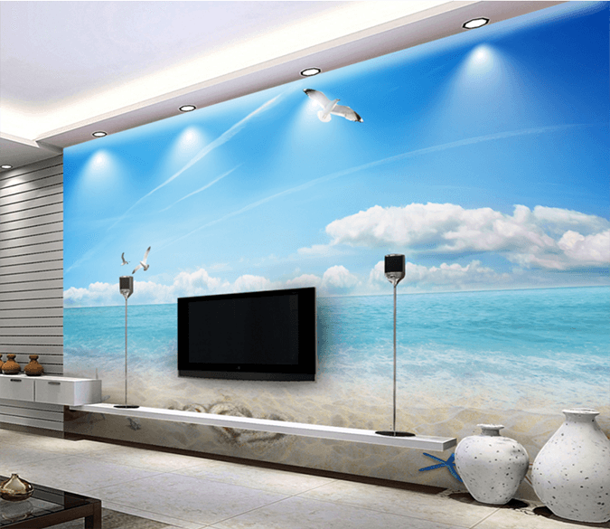 3D Beach Love 190 Wallpaper AJ Wallpaper 