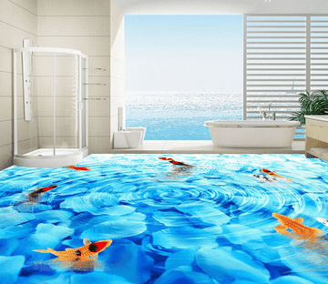 3D Petal River 087 Floor Mural Wallpaper AJ Wallpaper 2 