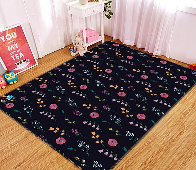 3D Red Flower 135 Non Slip Rug Mat Mat AJ Creativity Home 