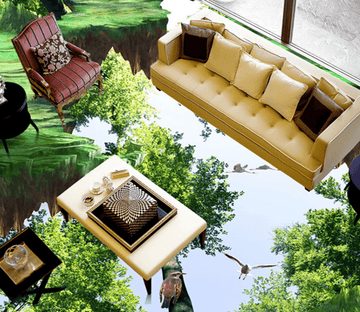 3D Small Tree 077 Floor Mural Wallpaper AJ Wallpaper 2 