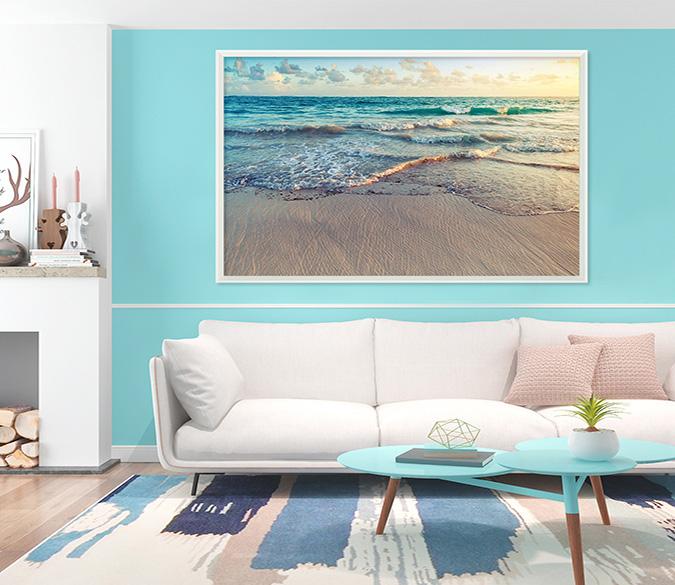 3D Sea Beach 181 Fake Framed Print Painting Wallpaper AJ Creativity Home 