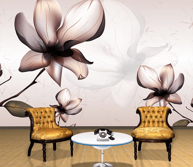 3D Transparent Purple Flower 788 Wallpaper AJ Wallpaper 2 