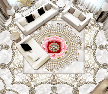 3D Diamond Flower 219 Floor Mural Wallpaper AJ Wallpaper 2 