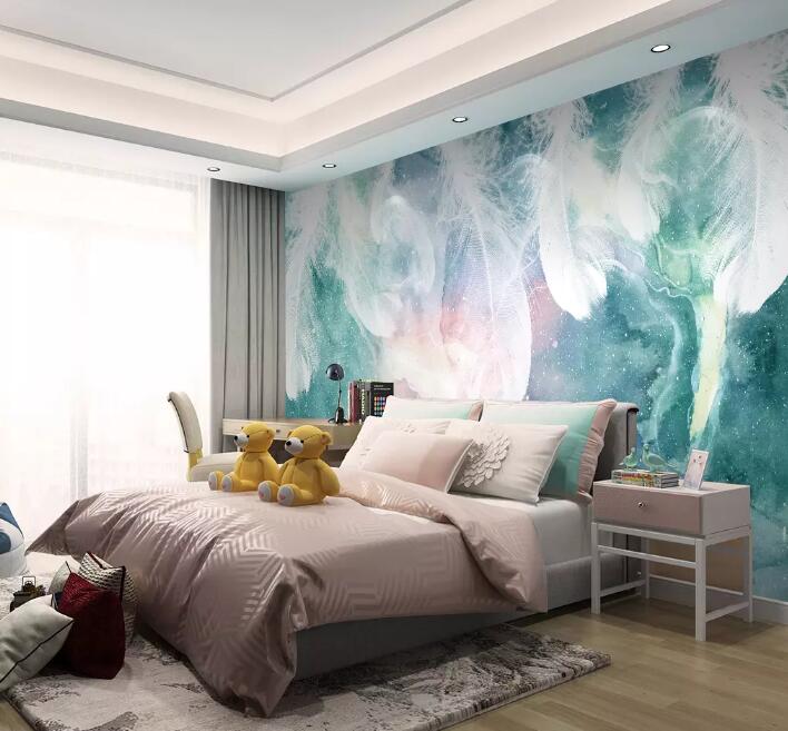 3D Colored Feather 919 Wall Murals Wallpaper AJ Wallpaper 2 