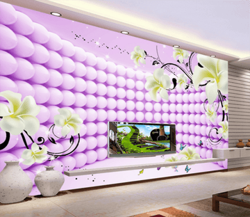 3D Pearl Wall 285 Wallpaper AJ Wallpaper 