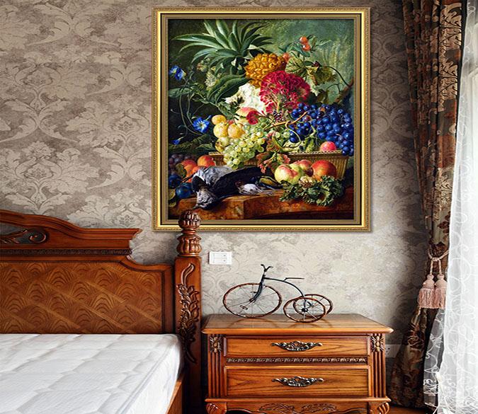 3D Fruit Painting 140 Fake Framed Print Painting Wallpaper AJ Creativity Home 