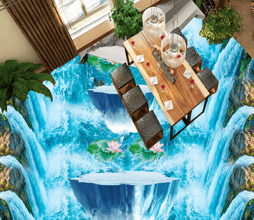 3D Lotus 169 Floor Mural Wallpaper AJ Wallpaper 2 
