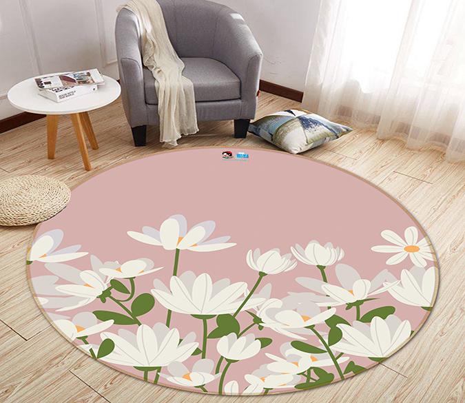 3D Fresh Flower 143 Round Non Slip Rug Mat Mat AJ Creativity Home 