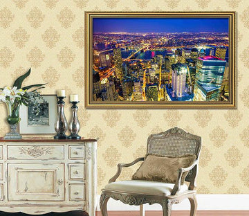 3D Big City 153 Fake Framed Print Painting Wallpaper AJ Creativity Home 