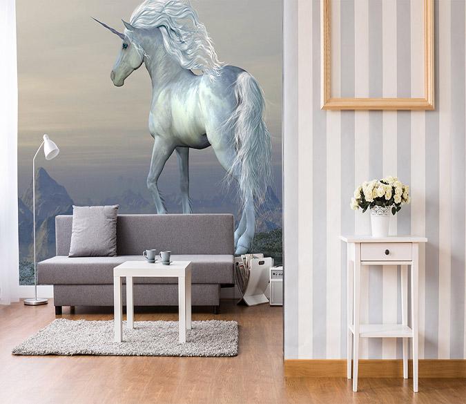 3D Cliff Unicorn 220 Wallpaper AJ Wallpaper 