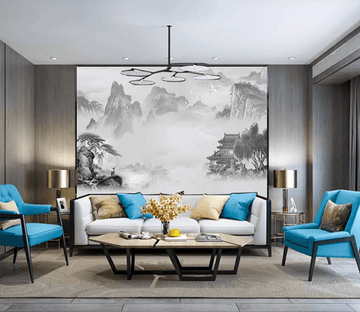 3D Country House Mountain 1388 Wallpaper AJ Wallpaper 2 