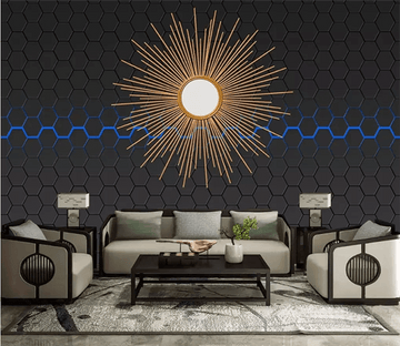 3D Wall Rosette Sun 1569 Wallpaper AJ Wallpaper 2 