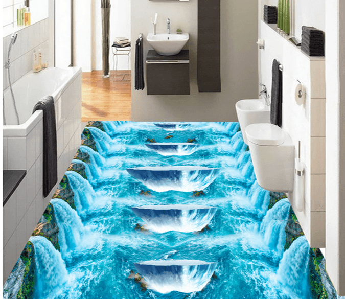 3D Hanging Stones 167 Floor Mural Wallpaper AJ Wallpaper 2 