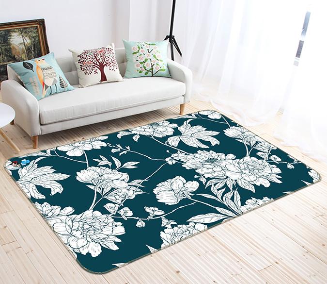 3D Graffiti Flower 073 Non Slip Rug Mat Mat AJ Creativity Home 