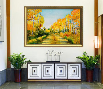 3D Country Road 167 Fake Framed Print Painting Wallpaper AJ Creativity Home 