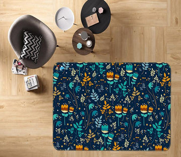 3D Flower Pattern 002 Non Slip Rug Mat Mat AJ Creativity Home 