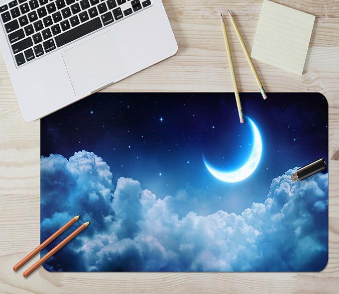 3D Moon Cloud 098 Desk Mat Mat AJ Creativity Home 