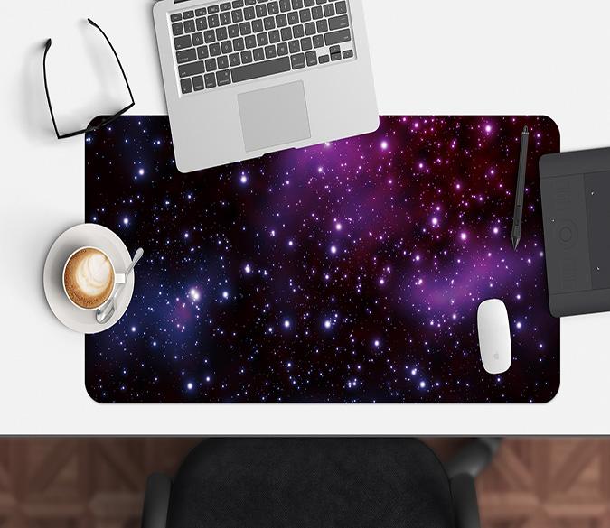 3D Purple Starry Sky 100 Desk Mat Mat AJ Creativity Home 