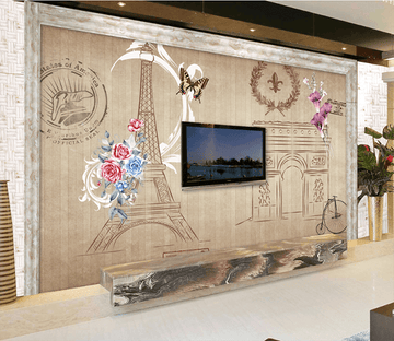 3D Butterfly Tower 044 Wallpaper AJ Wallpaper 