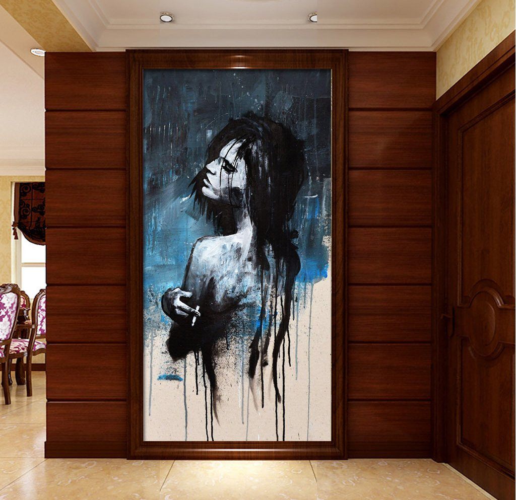 3D Black Lady Portrait 562 Wall Murals Wallpaper AJ Wallpaper 2 