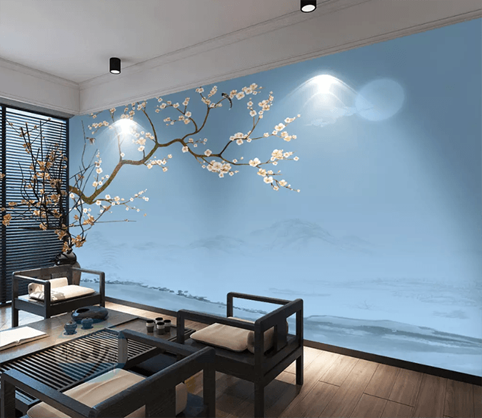 3D Moon Branch Flower 1435 Wallpaper AJ Wallpaper 2 