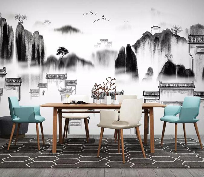 3D Wall Mountain 411 Wallpaper AJ Wallpaper 