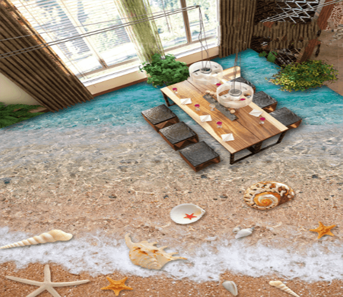 3D Shell 030 Floor Mural Wallpaper AJ Wallpaper 2 