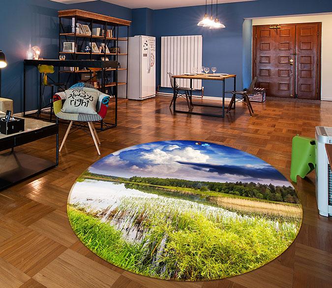 3D Cloud Field 369 Round Non Slip Rug Mat Mat AJ Creativity Home 