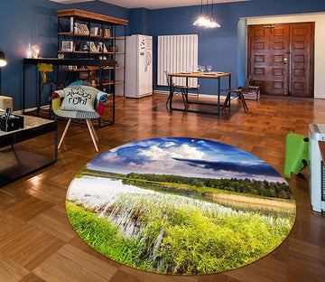 3D Cloud Field 369 Round Non Slip Rug Mat Mat AJ Creativity Home 