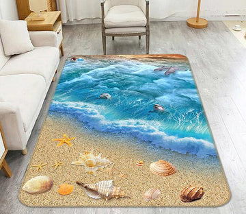 3D Beach Shell 015 Non Slip Rug Mat Mat AJ Creativity Home 