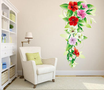 3D Different Color Flowers 074 Wall Stickers Wallpaper AJ Wallpaper 