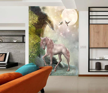 3D Unicorn Butterfly Moon 360 Wallpaper AJ Wallpaper 