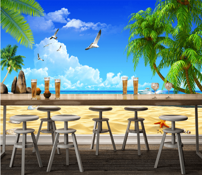 3D Coconut Beach 462 Wallpaper AJ Wallpaper 