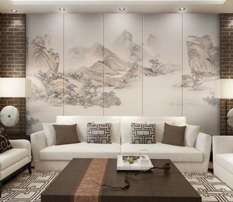 3D Sketch Alpine WC129 Wall Murals Wallpaper AJ Wallpaper 2 