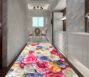 3D Blooming Flowers 087 Floor Mural Wallpaper AJ Wallpaper 2 