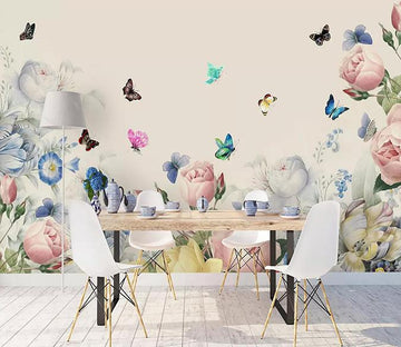 3D Morning Glory Butterfly 451 Wallpaper AJ Wallpaper 