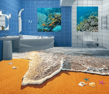 3D Seasidet 084 Floor Mural Wallpaper AJ Wallpaper 2 