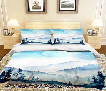 3D Tree Hill 038 Bed Pillowcases Quilt Wallpaper AJ Wallpaper 