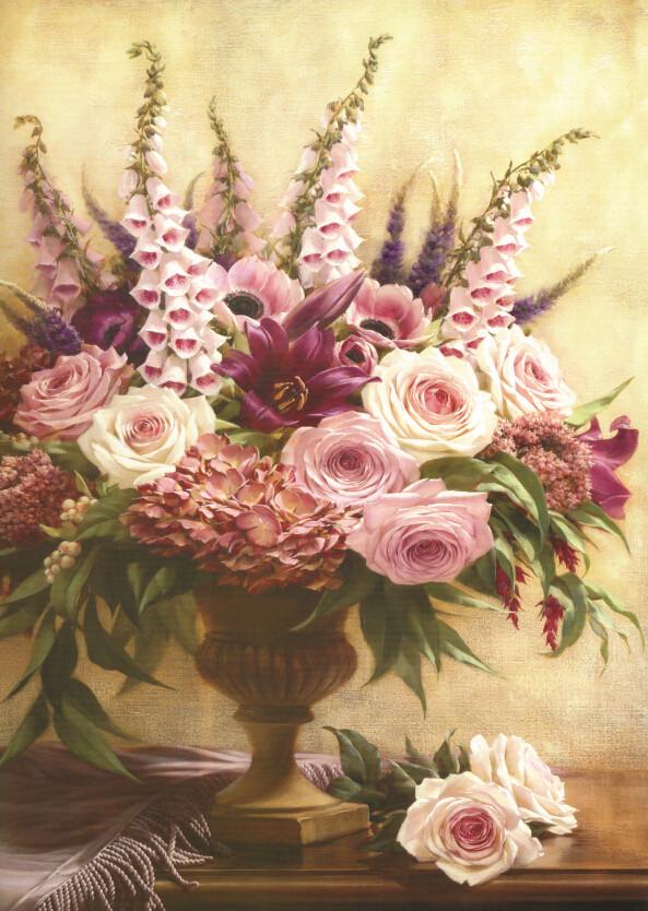 Purple Flowers Vase Wallpaper AJ Wallpaper 