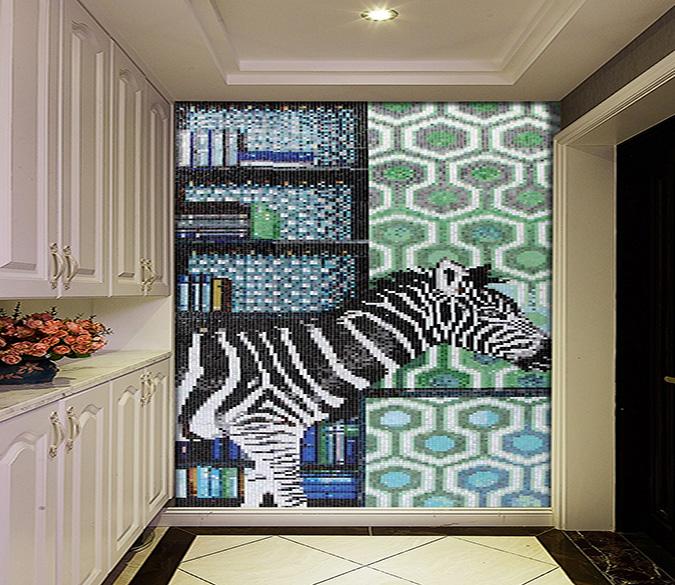 3D Embroidered Zebra 506 Wallpaper AJ Wallpaper 