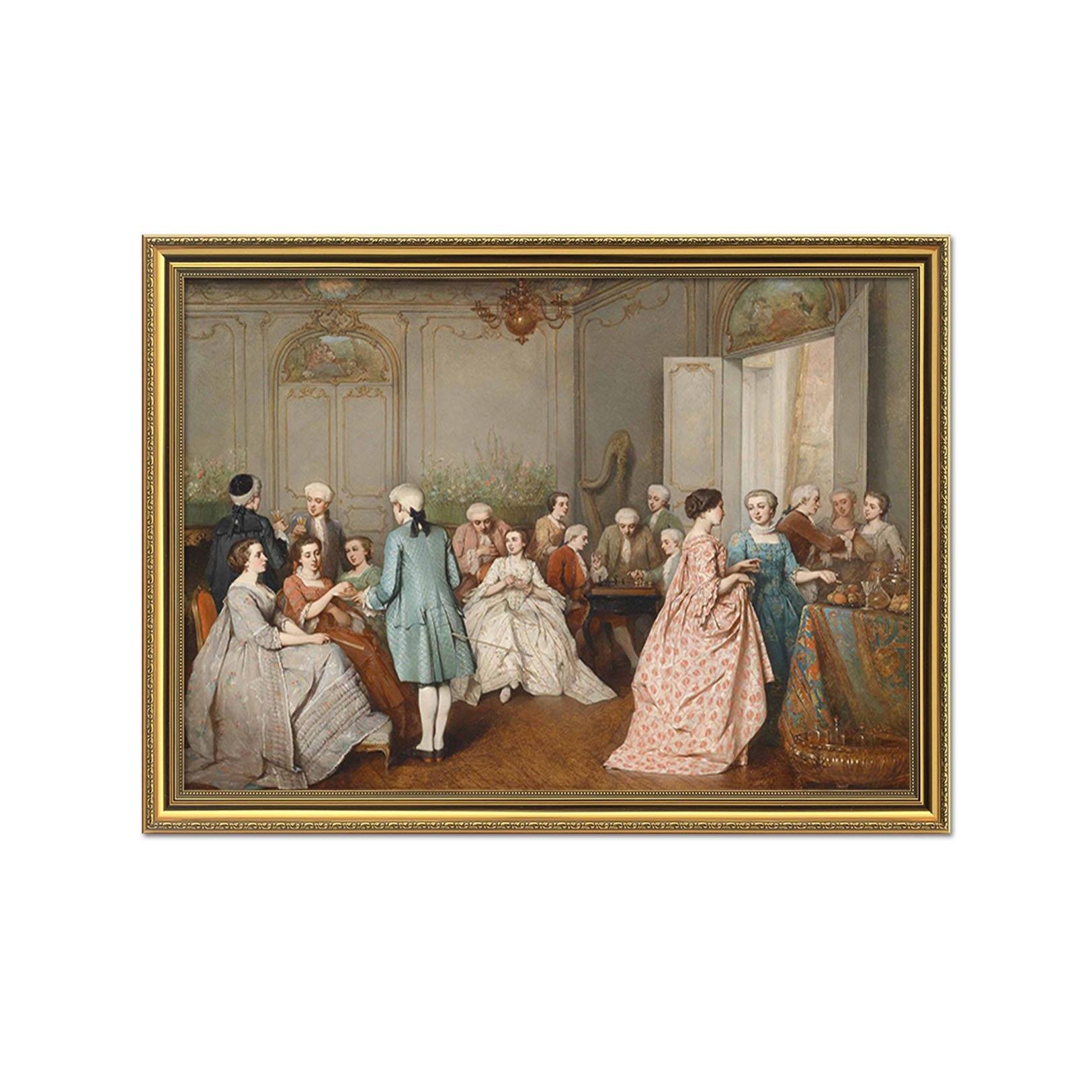 3D Get Together 034 Fake Framed Print Painting Wallpaper AJ Creativity Home 