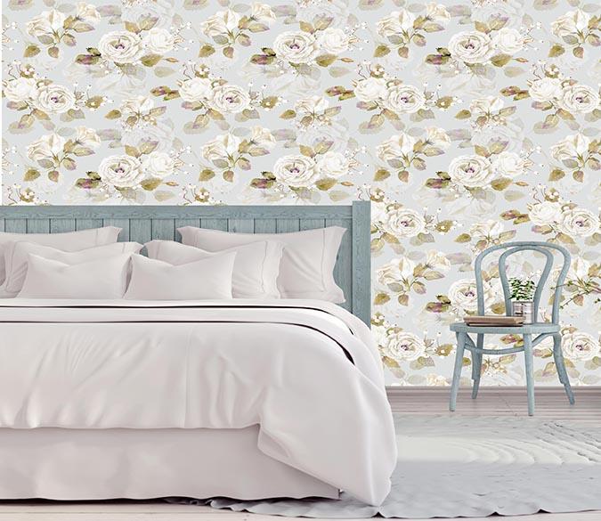 3D White Flower 023 Wallpaper AJ Wallpaper 