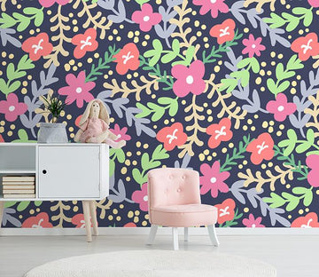 3D Colorful Doodle Flowers 225 Wallpaper AJ Wallpaper 