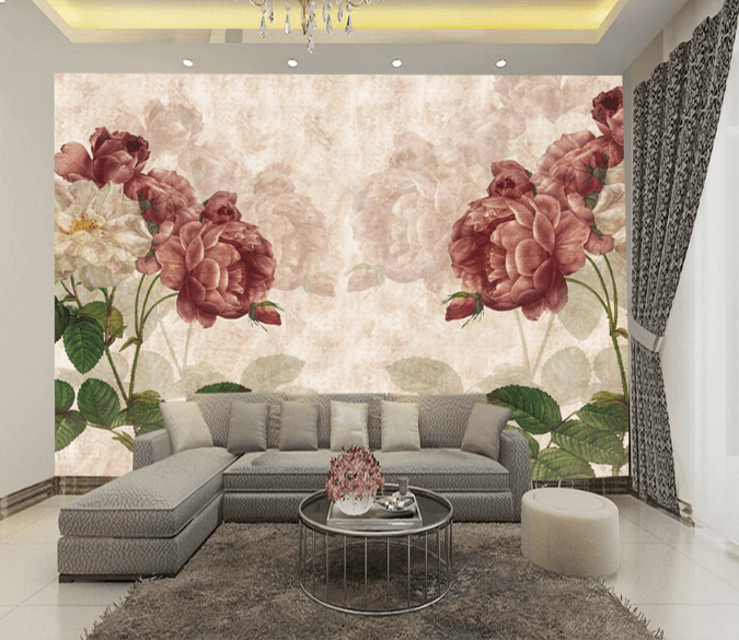 3D Big Red Flowers 101 Wallpaper AJ Wallpaper 