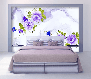 3D Velvet Flower Butterfly 1525 Wallpaper AJ Wallpaper 2 
